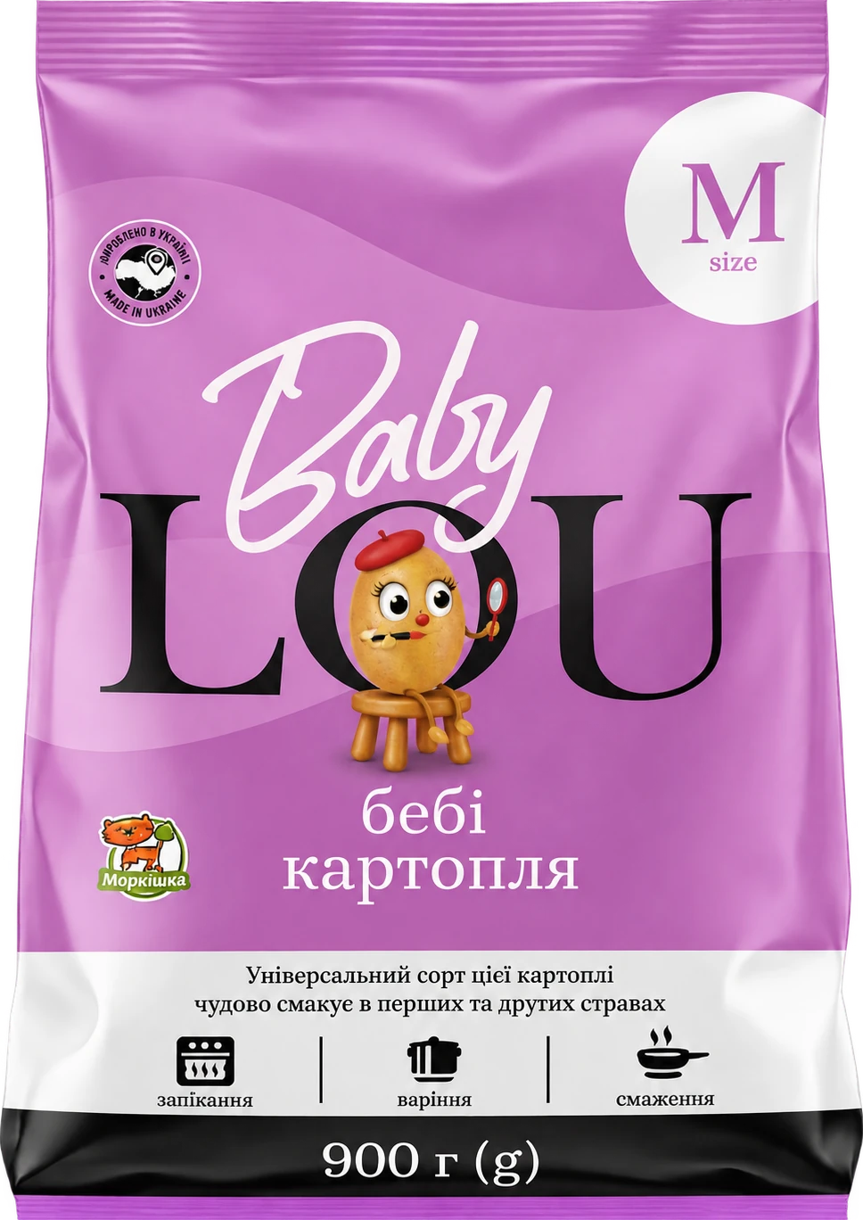 Baby Lou pack, baby potatoes 900 g, size M