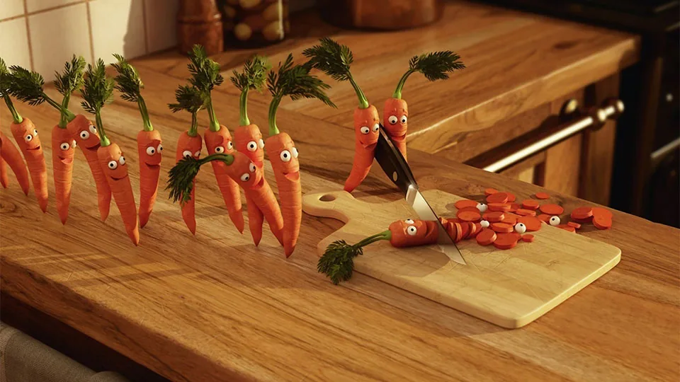 A frame from the Morkishka video